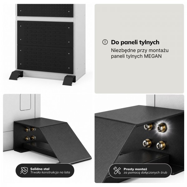 Nóżki podporowe do szafy Megan - 2 szt.