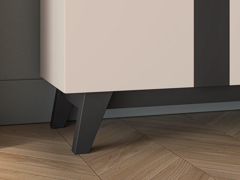 Komoda 160 cm Freshion 03, kaszmir / czarny