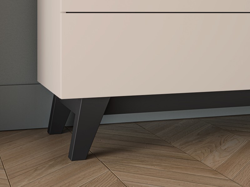 Komoda 120 cm Freshion 04, kaszmir / czarny