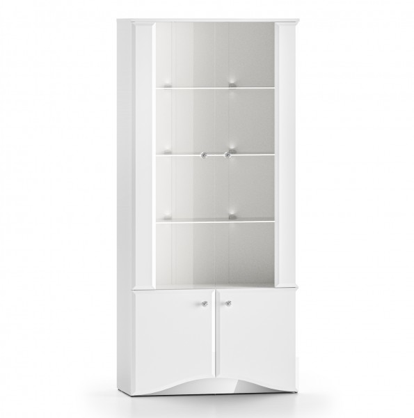 2-drzwiowa witryna Glamour 01, biały połysk