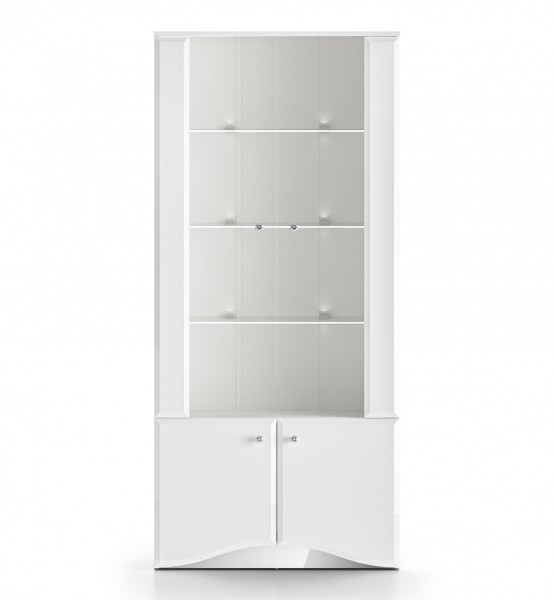 2-drzwiowa witryna Glamour 01, biały połysk