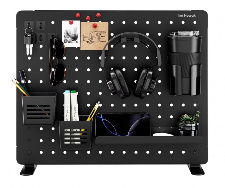Organizer na biurko - tablica perforowana 52x42 cm