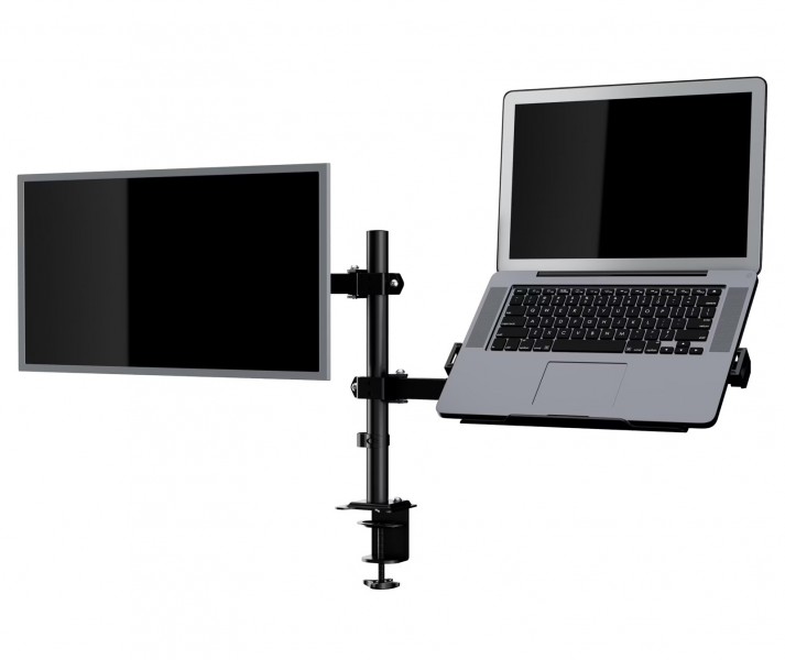 Uchwyt na monitor i laptop Mark, czarny