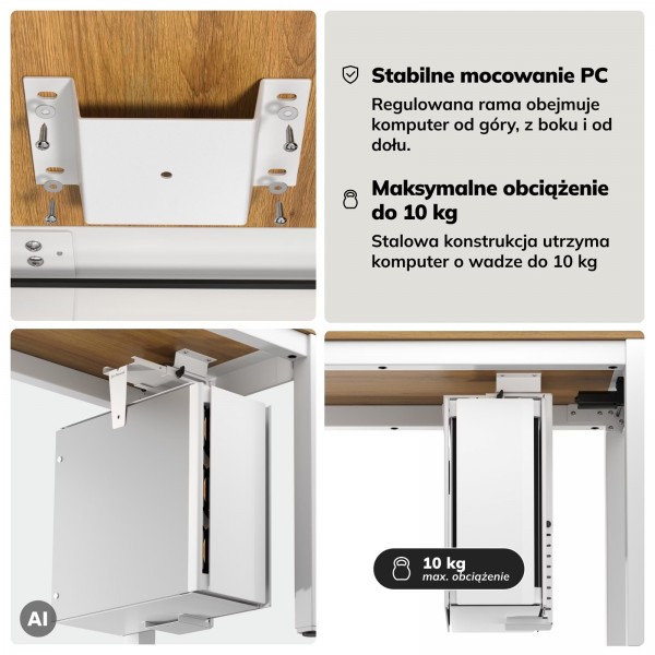 Uchwyt na komputer PC Holder biały