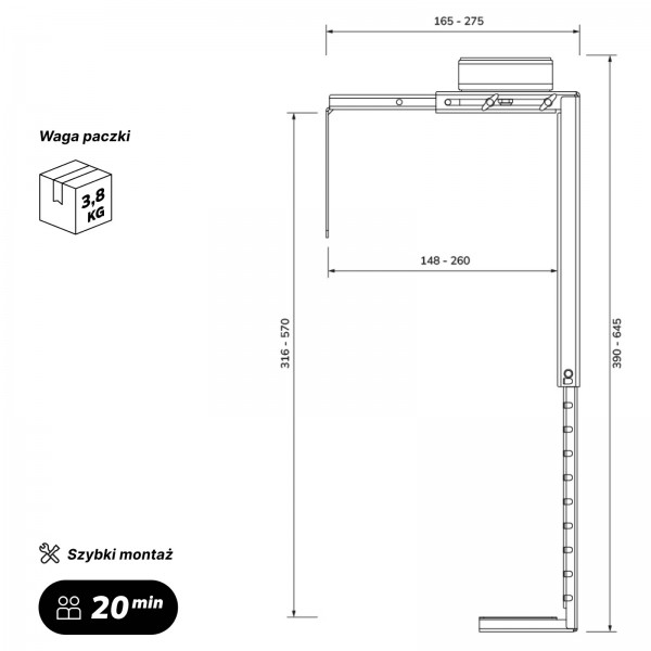Uchwyt na komputer PC Holder biały