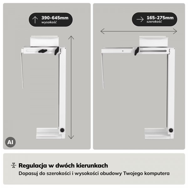 Uchwyt na komputer PC Holder biały