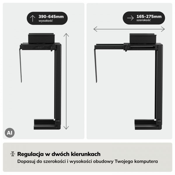 Uchwyt na komputer PC Holder czarny