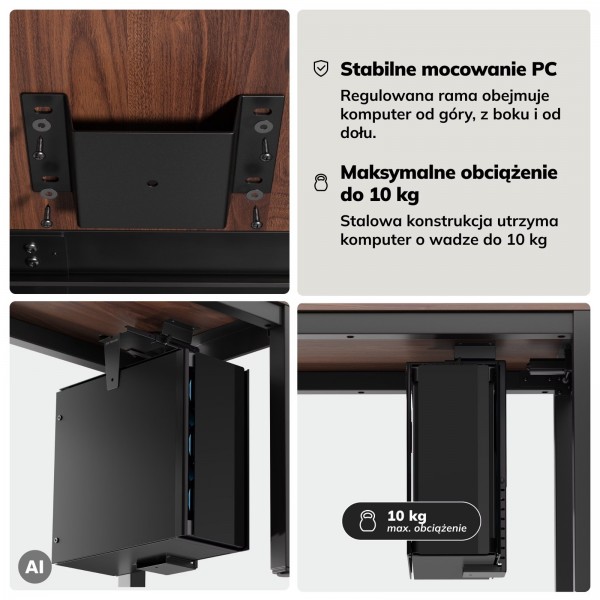 Uchwyt na komputer PC Holder czarny