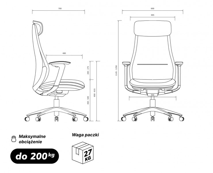 Ergonomiczny fotel biurowy tapicerowany Command, brązowa tkanina