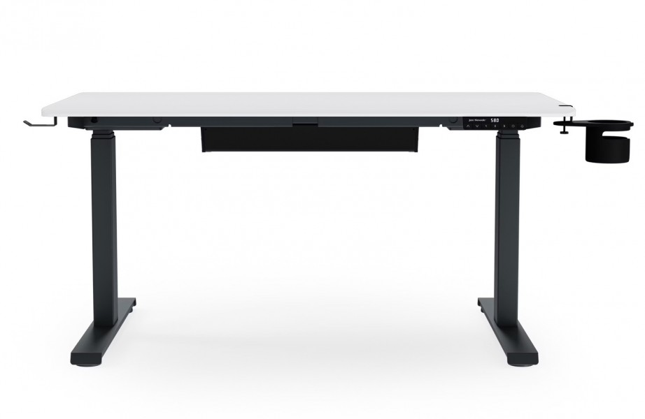 Biurko do pracy z regulacją wysokości Aria 120×60 cm, blat biały / podstawa antracyt
