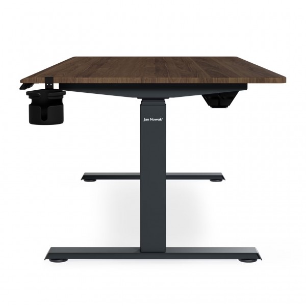 Duże biurko sit-stand do pracy Aria 160×80 cm, orzech/antracyt