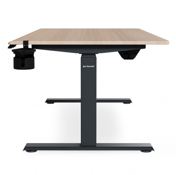 Duże biurko sit-stand do pracy Aria 160×80 cm, dąb sonoma/antracyt
