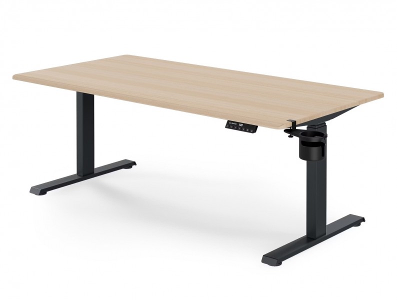 Duże biurko sit-stand do pracy Aria 160×80 cm, dąb sonoma/antracyt