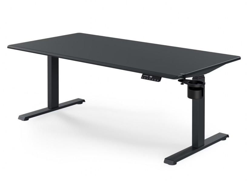 Duże biurko sit-stand do pracy Aria 160×80 cm, antracyt