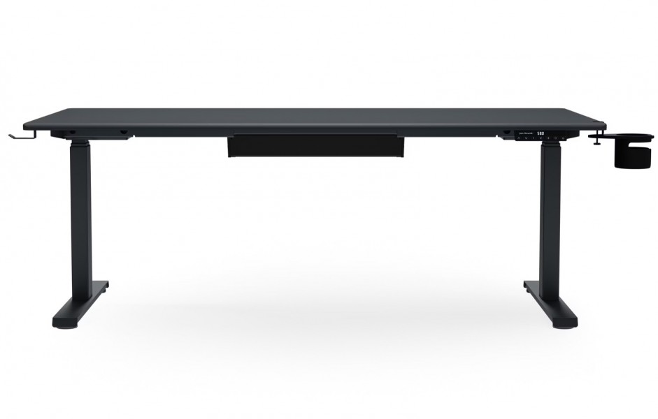 Duże biurko sit-stand do pracy Aria 160×80 cm, antracyt