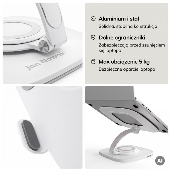 Stojak pod laptopa regulowany