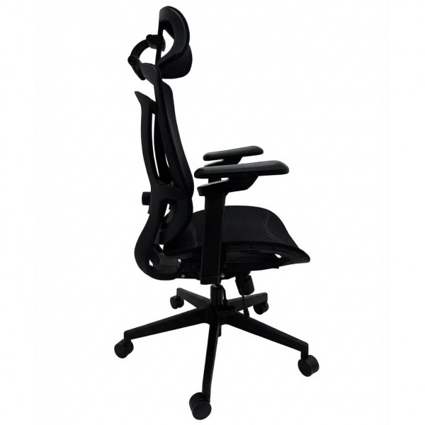 Fotel biurowy ergonomiczny siatkowy Basten, zgodny z normą BHP