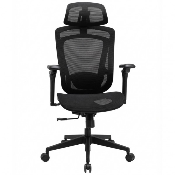 Fotel biurowy ergonomiczny siatkowy Basten, zgodny z normą BHP