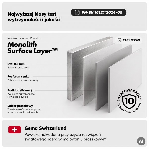 Regał biurowy metalowy z szufladami Eco Design Ariel, 80x40x220 cm, antracyt/orzech