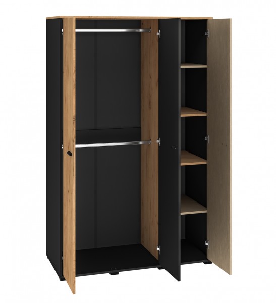 Szafa 120 cm z drążkami i półkami Colt 01 do pokoju młodzieżowego
