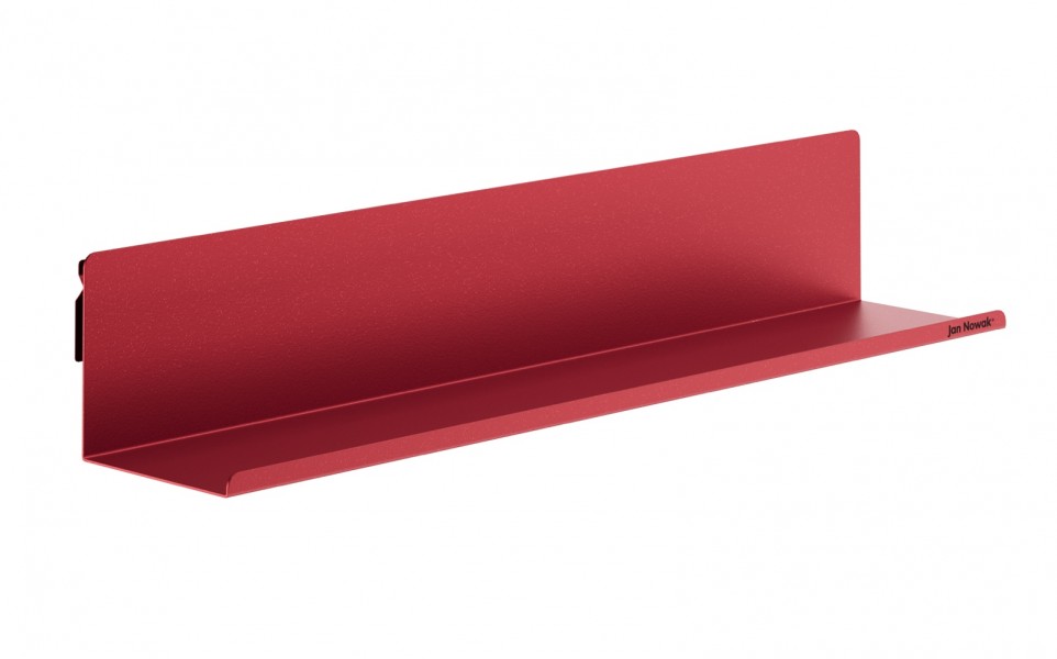 Metalowa półka ścienna Modern Joanne 70 cm, kolor czerwony