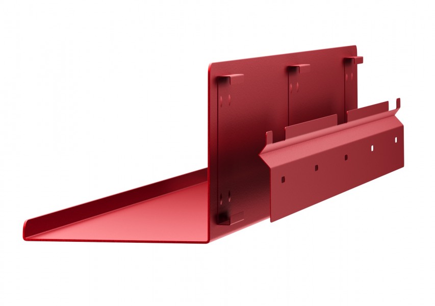 Metalowa półka ścienna Modern Joanne 70 cm, kolor czerwony