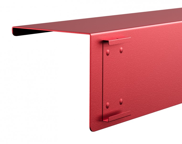 Metalowa półka ścienna Modern Joanne 70 cm, kolor czerwony