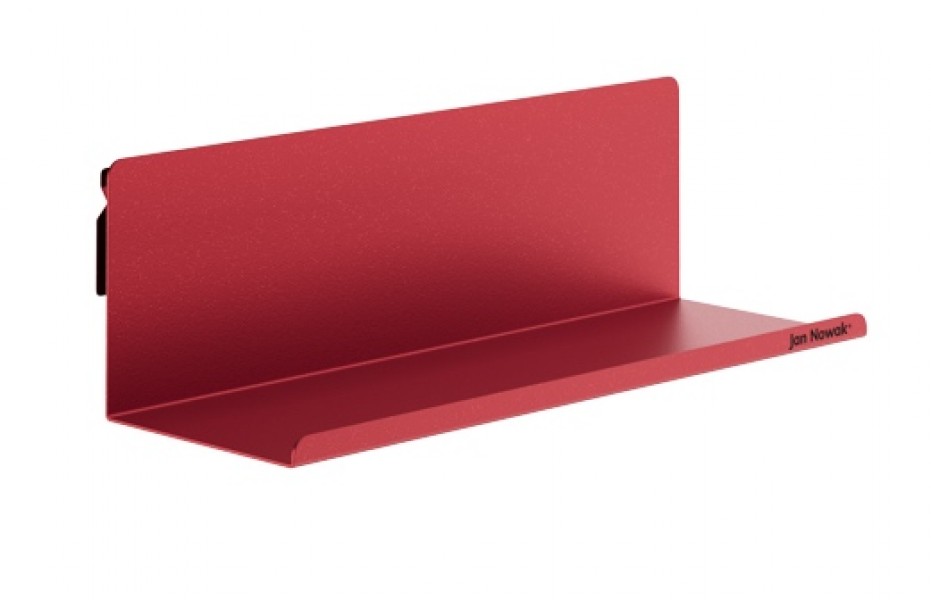 Metalowa półka ścienna Modern Joanne 40 cm, kolor czerwony