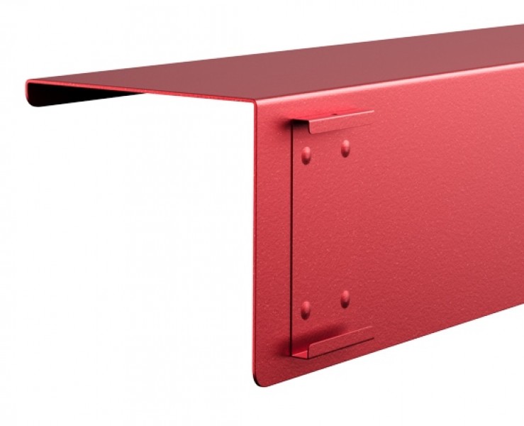 Metalowa półka ścienna Modern Joanne 40 cm, kolor czerwony
