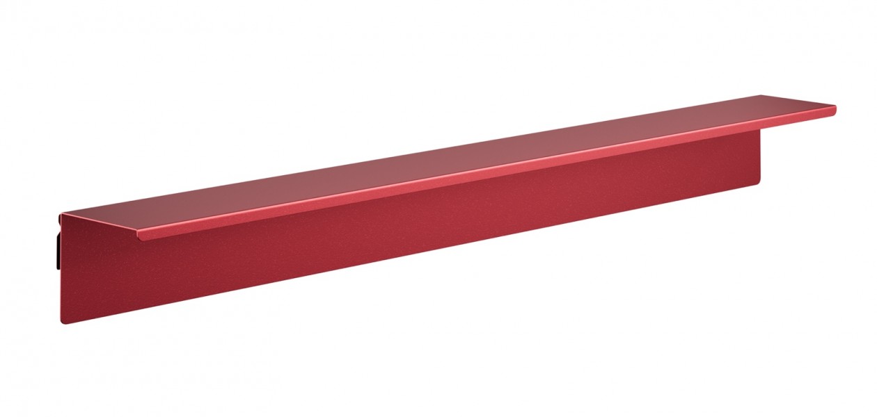 Metalowa półka ścienna Modern Joanne 120 cm, kolor czerwony