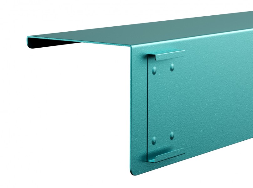 Metalowa półka ścienna Modern Joanne 40 cm, kolor morski