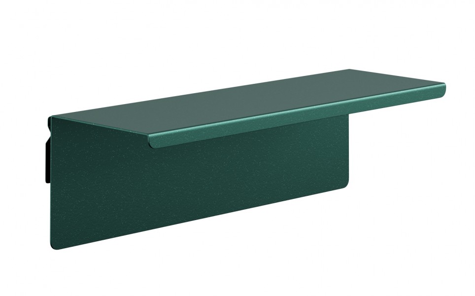 Metalowa półka ścienna Modern Joanne 40 cm, kolor butelkowa zieleń