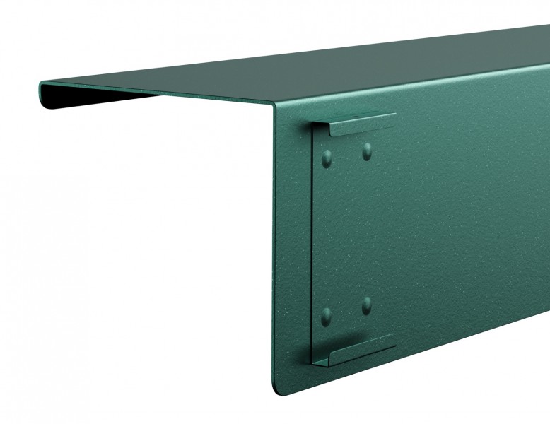 Metalowa półka ścienna Modern Joanne 40 cm, kolor butelkowa zieleń