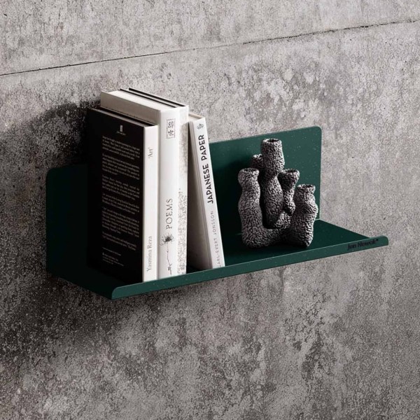 Metalowa półka ścienna Modern Joanne 40 cm, kolor butelkowa zieleń