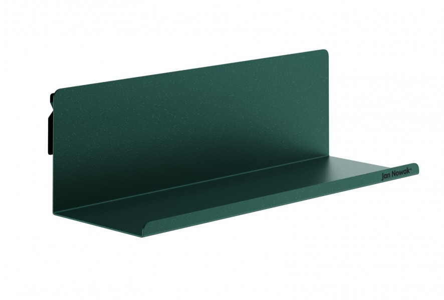 Metalowa półka ścienna Modern Joanne 40 cm, kolor butelkowa zieleń
