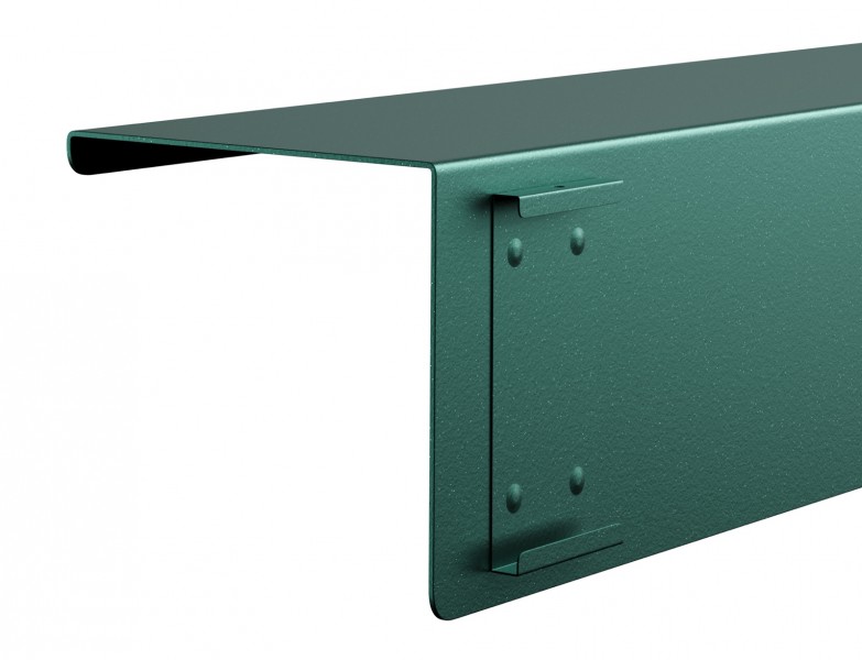 Metalowa półka ścienna Modern Joanne 70 cm, kolor butelkowa zieleń