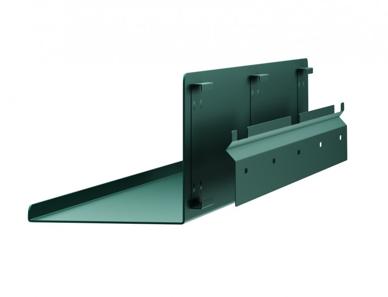Metalowa półka ścienna Modern Joanne 70 cm, kolor butelkowa zieleń