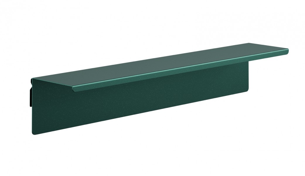 Metalowa półka ścienna Modern Joanne 70 cm, kolor butelkowa zieleń