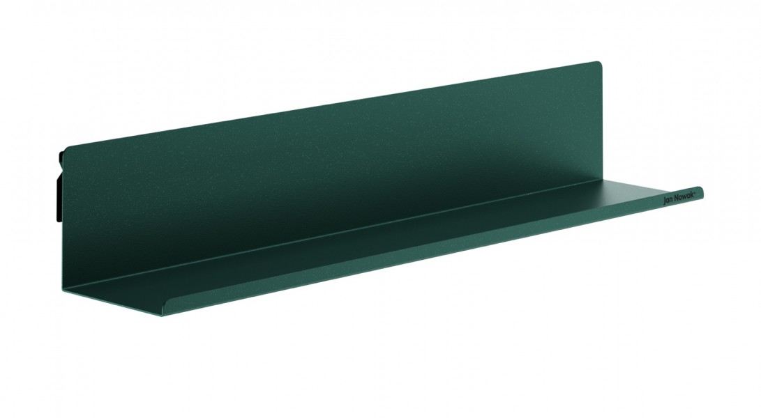 Metalowa półka ścienna Modern Joanne 70 cm, kolor butelkowa zieleń