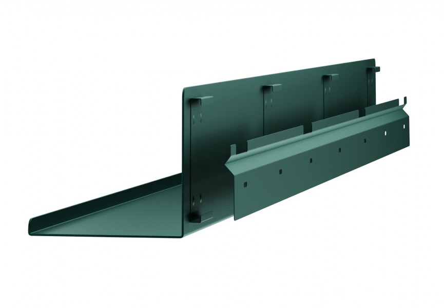 Metalowa półka ścienna Modern Joanne 120 cm, kolor butelkowa zieleń
