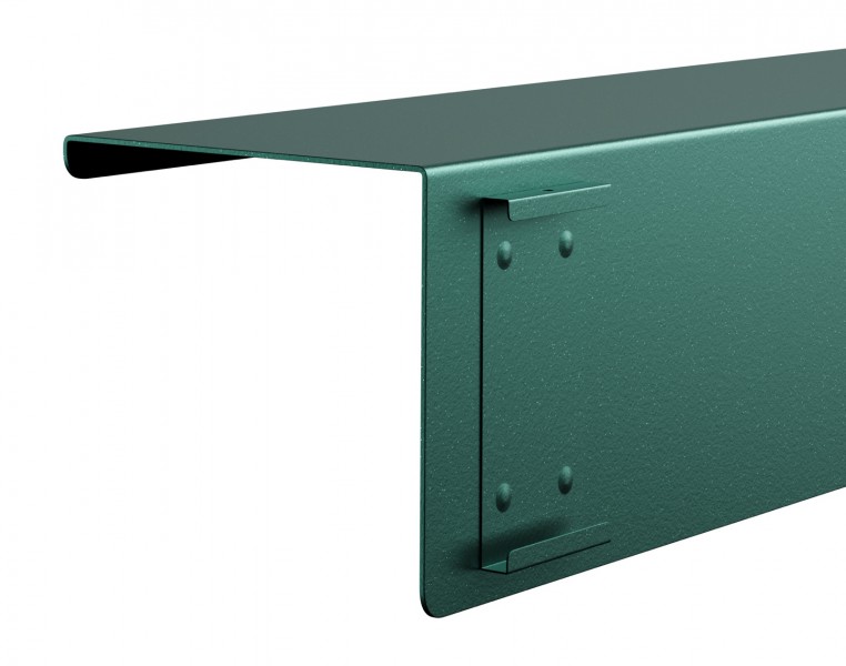 Metalowa półka ścienna Modern Joanne 120 cm, kolor butelkowa zieleń