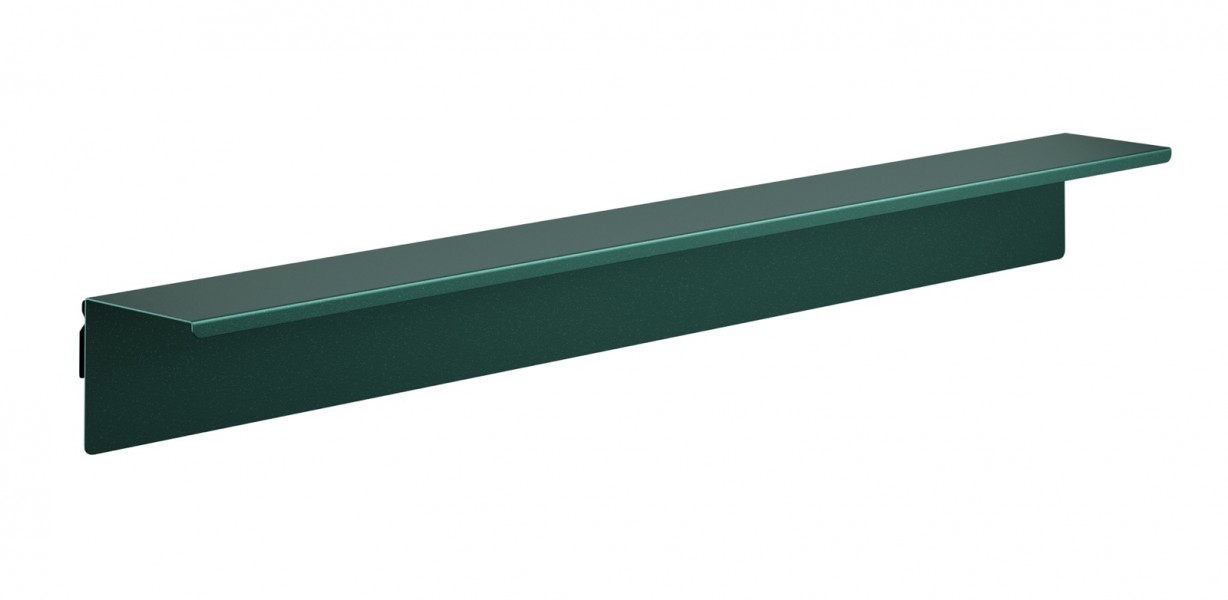 Metalowa półka ścienna Modern Joanne 120 cm, kolor butelkowa zieleń