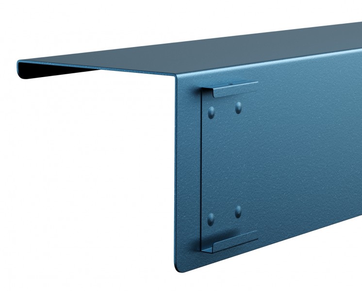 Metalowa półka ścienna Modern Joanne 120 cm, kolor granatowy