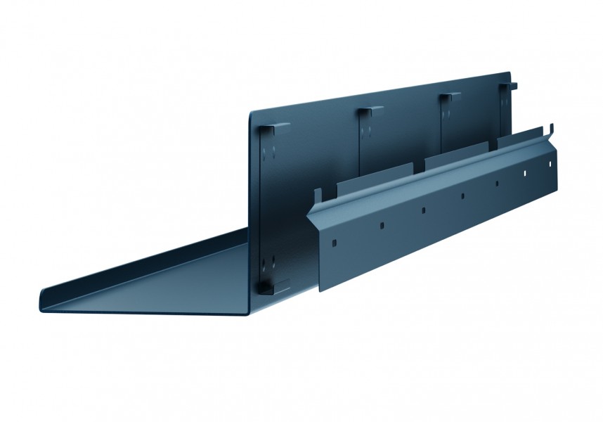 Metalowa półka ścienna Modern Joanne 120 cm, kolor granatowy