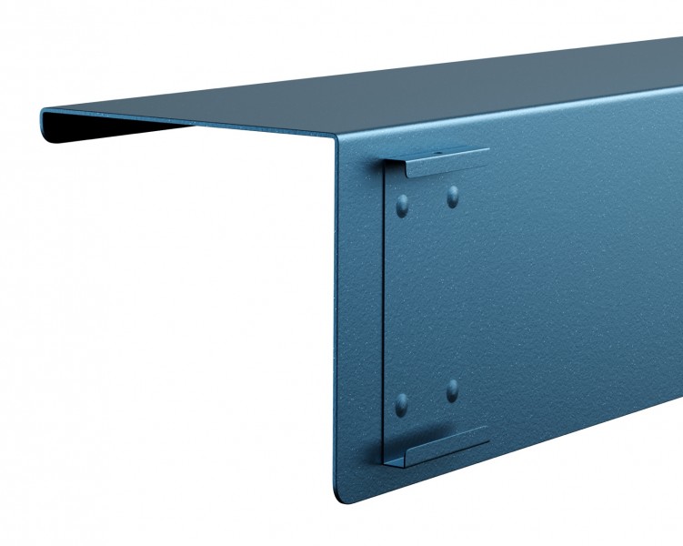 Metalowa półka ścienna Modern Joanne 40 cm, kolor granatowy