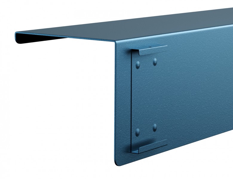 Metalowa półka ścienna Modern Joanne 70 cm, kolor granatowy