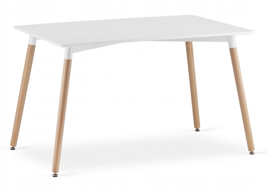 Zestaw stół z krzesłami Dolmo 017 - stół 120x80 cm biały i 4 szare krzesła