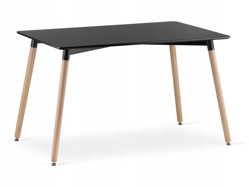 Zestaw stół z krzesłami Dolmo 016 - stół 120x80 cm czarny i 4 czarne krzesła