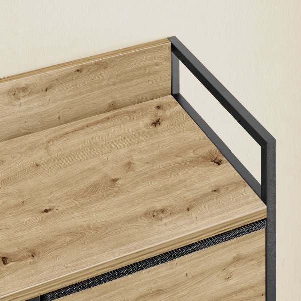 Komoda loftowa z 7 szufladami 98 cm dąb Artisan Faro 041