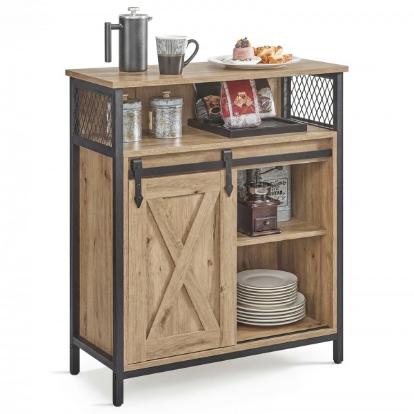 Komoda loftowa z drzwiami przesuwnymi 70 cm Faro 029, dąb Artisan